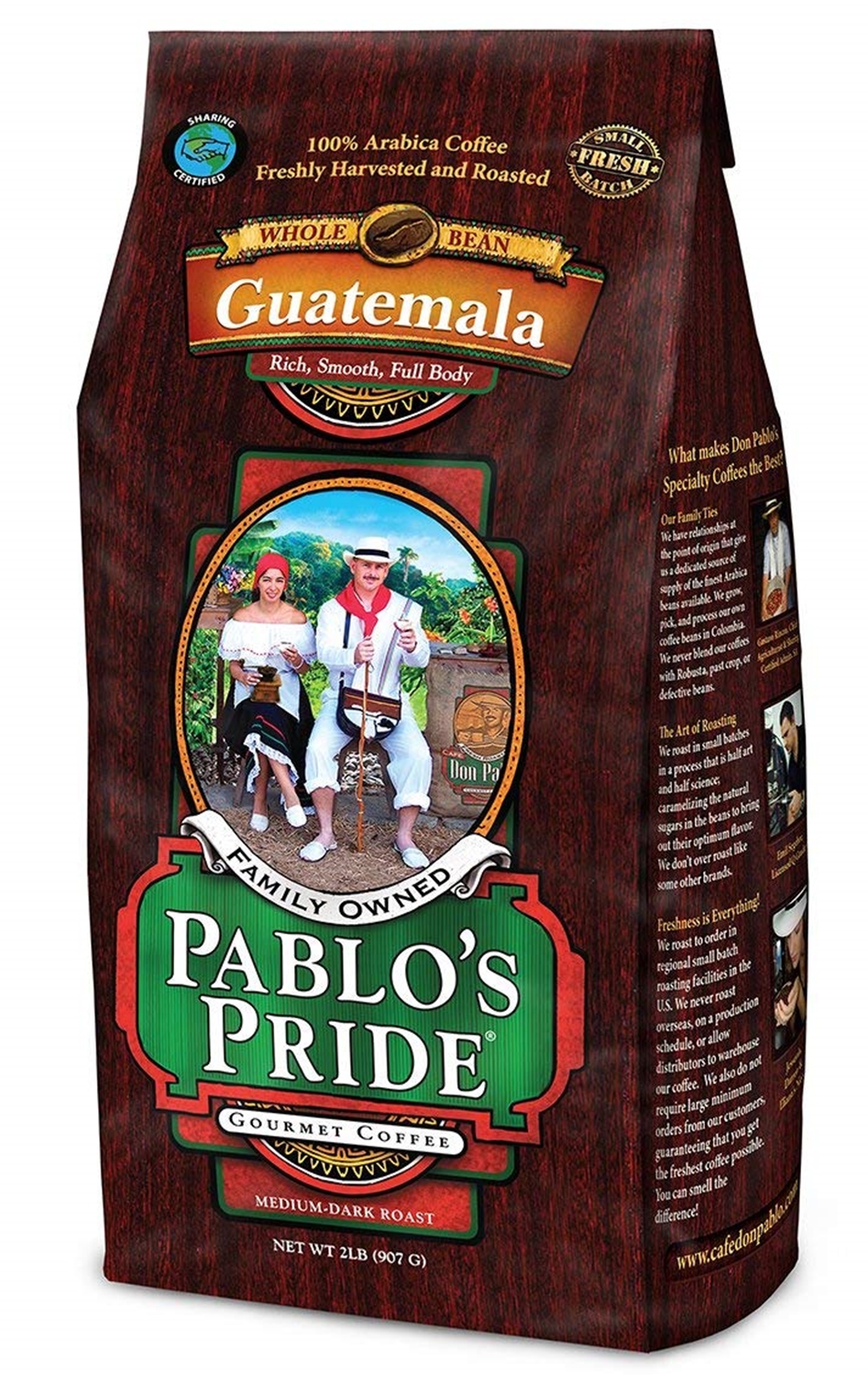 (image for) Pablo's Pride Gourmet Coffee Whole Bean Guatemala (2 lb.) - Click Image to Close